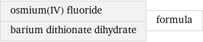 osmium(IV) fluoride barium dithionate dihydrate | formula