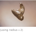  (using radius=2)