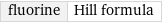 fluorine | Hill formula