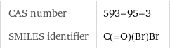 CAS number | 593-95-3 SMILES identifier | C(=O)(Br)Br