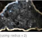  (using radius=2)