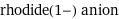 rhodide(1-) anion