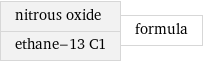 nitrous oxide ethane-13 C1 | formula