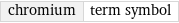 chromium | term symbol