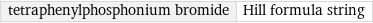 tetraphenylphosphonium bromide | Hill formula string