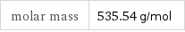 molar mass | 535.54 g/mol