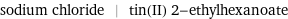 sodium chloride | tin(II) 2-ethylhexanoate