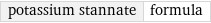 potassium stannate | formula