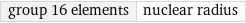 group 16 elements | nuclear radius