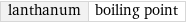 lanthanum | boiling point