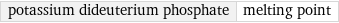 potassium dideuterium phosphate | melting point