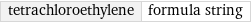 tetrachloroethylene | formula string