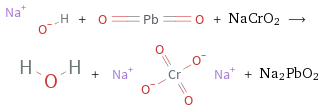  + + NaCrO2 ⟶ + + Na2PbO2