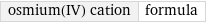 osmium(IV) cation | formula