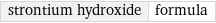 strontium hydroxide | formula