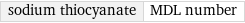 sodium thiocyanate | MDL number