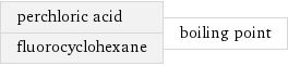 perchloric acid fluorocyclohexane | boiling point