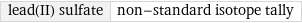 lead(II) sulfate | non-standard isotope tally