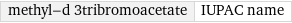 methyl-d 3tribromoacetate | IUPAC name