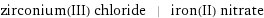 zirconium(III) chloride | iron(II) nitrate