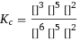 K_c = ([H2O]^3 [NaCl]^5 [AsNa3O4]^2)/([NaOH]^6 [NaOCl]^5 [As]^2)