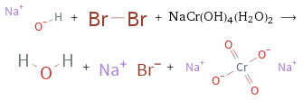  + + NaCr(OH)4(H2O)2 ⟶ + + 