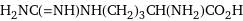 H_2NC(=NH)NH(CH_2)_3CH(NH_2)CO_2H