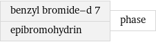 benzyl bromide-d 7 epibromohydrin | phase