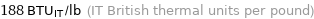 188 BTU_IT/lb (IT British thermal units per pound)