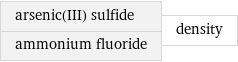 arsenic(III) sulfide ammonium fluoride | density