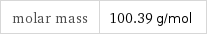 molar mass | 100.39 g/mol