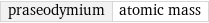 praseodymium | atomic mass