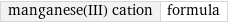 manganese(III) cation | formula