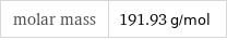 molar mass | 191.93 g/mol