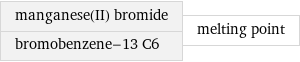 manganese(II) bromide bromobenzene-13 C6 | melting point