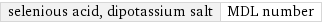 selenious acid, dipotassium salt | MDL number