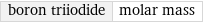 boron triiodide | molar mass