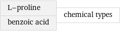 L-proline benzoic acid | chemical types