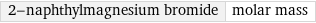 2-naphthylmagnesium bromide | molar mass