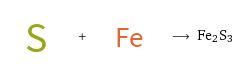  + ⟶ Fe2S3