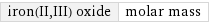 iron(II, III) oxide | molar mass