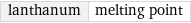 lanthanum | melting point