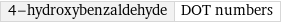 4-hydroxybenzaldehyde | DOT numbers