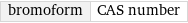 bromoform | CAS number