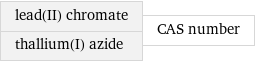 lead(II) chromate thallium(I) azide | CAS number