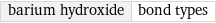 barium hydroxide | bond types