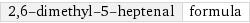 2, 6-dimethyl-5-heptenal | formula