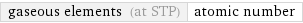 gaseous elements (at STP) | atomic number