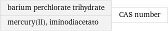 barium perchlorate trihydrate mercury(II), iminodiacetato | CAS number