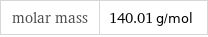 molar mass | 140.01 g/mol